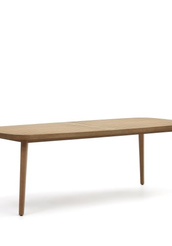 KAVE HOME Messet hagebord, rektangulrt - naturlig eukalyptustre (220x100)