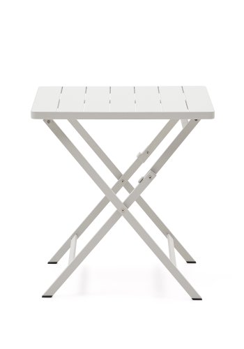 KAVE HOME Torreta hagebord, firkantet, sammenleggbart - hvit aluminium (70x70)