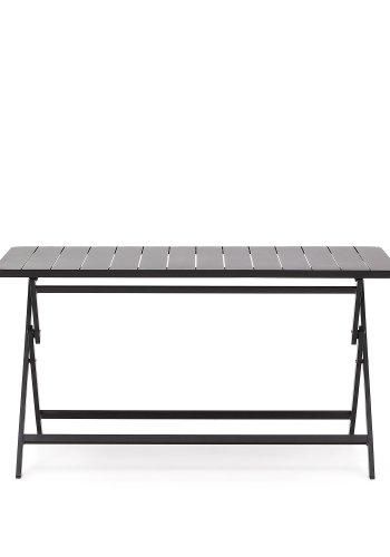 KAVE HOME Torreta hagebord, rektangulrt, sammenleggbart - mrkegr aluminium (140x70)