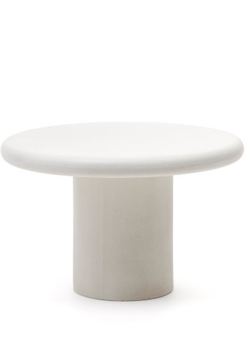 KAVE HOME Addaia hagebord, rundt - hvit sement (120)
