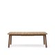 KAVE HOME Turqueta hagebord, med uttrekk - naturlig teak (220(294)x100)