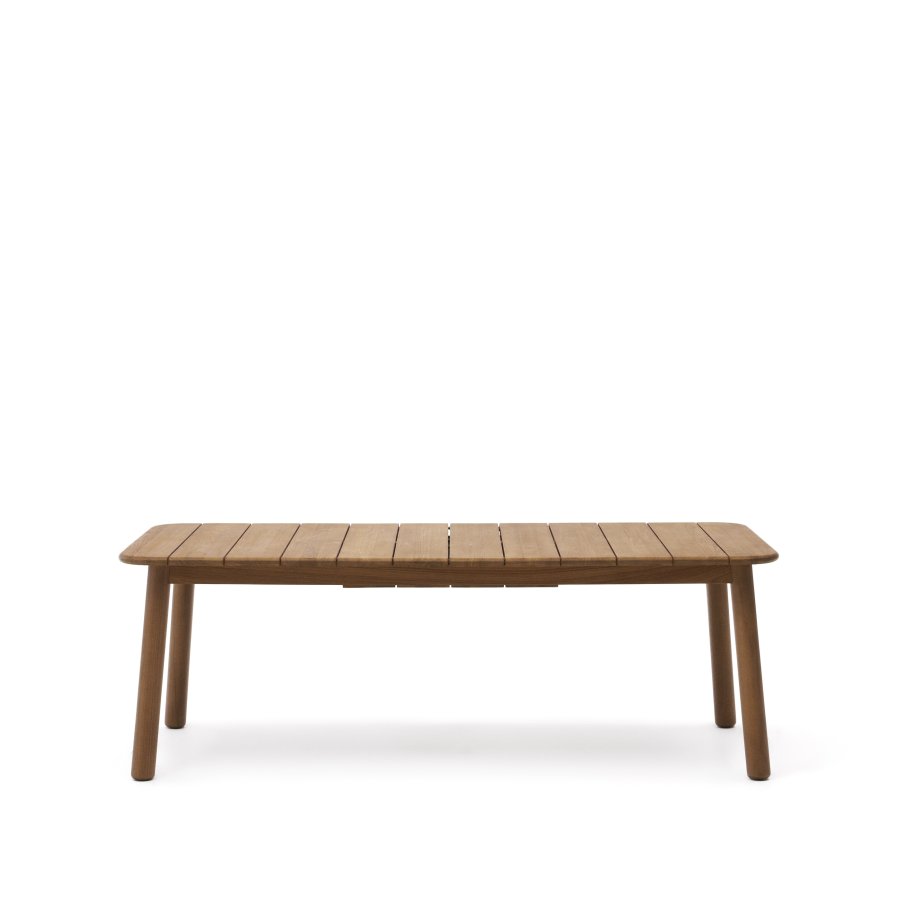KAVE HOME Turqueta hagebord, med uttrekk - naturlig teak (220(294)x100)