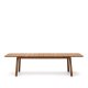 KAVE HOME Turqueta hagebord, med uttrekk - naturlig teak (220(294)x100)