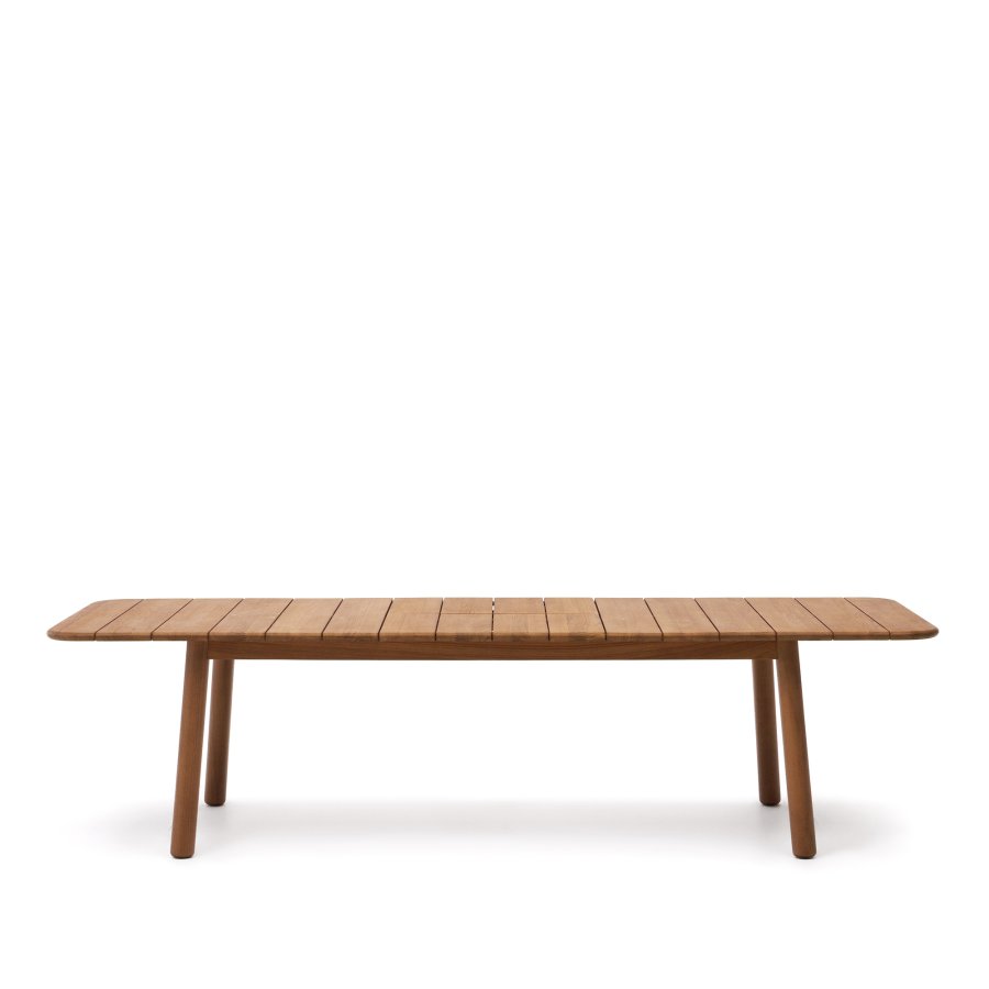 KAVE HOME Turqueta hagebord, med uttrekk - naturlig teak (220(294)x100)