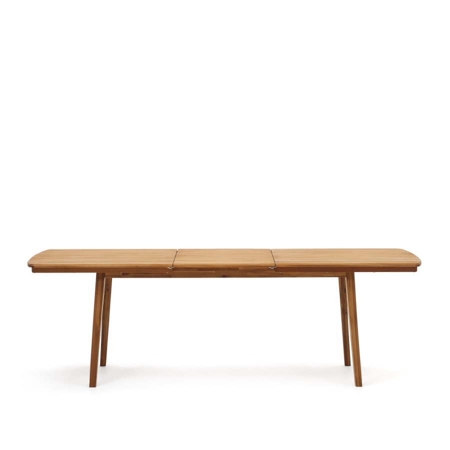 KAVE HOME Thianna hagebord, med uttrekk - naturlig akasietre (180x90)