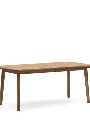 KAVE HOME Thianna hagebord, med uttrekk - naturlig akasietre (180x90)