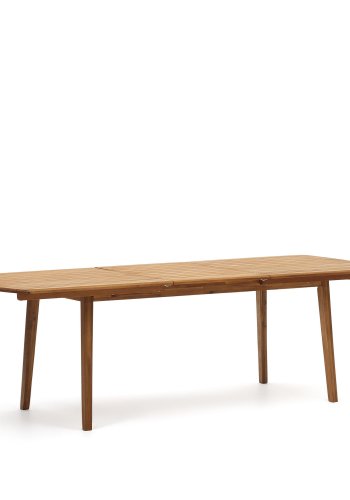 KAVE HOME Thianna hagebord, med uttrekk - naturlig akasietre (180x90)