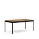 KAVE HOME Canyelle hagebord, med tilleggsplate - brun polywood og matt sort aluminium (180(240)x100)