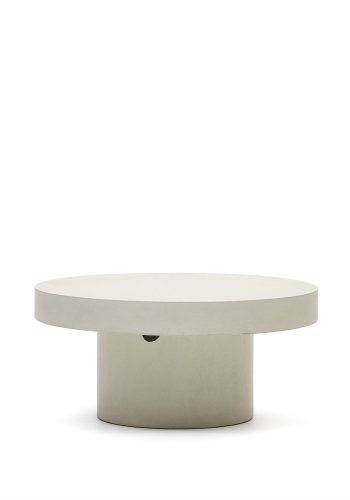 KAVE HOME Aiguablava salongbord, rundt - hvit sement (90)