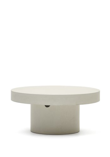 KAVE HOME Aiguablava salongbord, rundt - hvit sement (90)