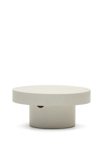 KAVE HOME Aiguablava salongbord, rundt - hvit sement (66)