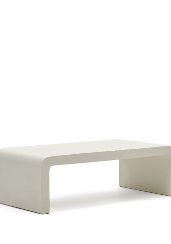 KAVE HOME Aiguablava salongbord, rektangulrt - hvit sement (135x65)