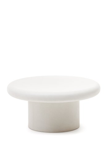 KAVE HOME Addaia utendrs salongbord, rundt - hvit sement (90)