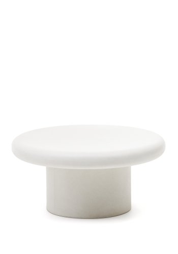 KAVE HOME Addaia utendrs salongbord, rundt - hvit sement (90)