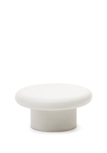 KAVE HOME Addaia utendrs salongbord, rundt - hvit sement (66)