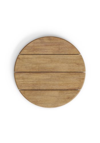 KAVE HOME Saura salongbord med hvit terrazzo og naturlig akasieplate, 32 x 55 cm FSC 100%