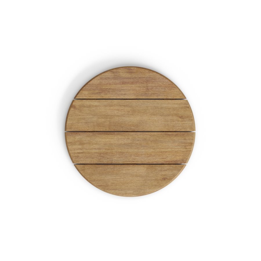 KAVE HOME Saura salongbord med hvit terrazzo og naturlig akasieplate, 32 x 55 cm FSC 100%