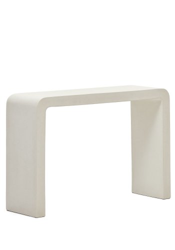 KAVE HOME Aiguablava konsollbord, rektangulrt - hvit sement (120x80)
