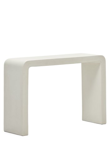 KAVE HOME Aiguablava konsollbord, rektangulrt - hvit sement (120x80)
