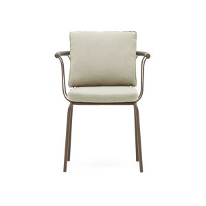 KAVE HOME Salguer havestol, m. beige hynder - grn reb og brun stl