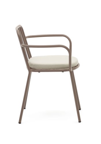 KAVE HOME Bramant spisebordsstol, m. armln og stofhynde - mauve stl