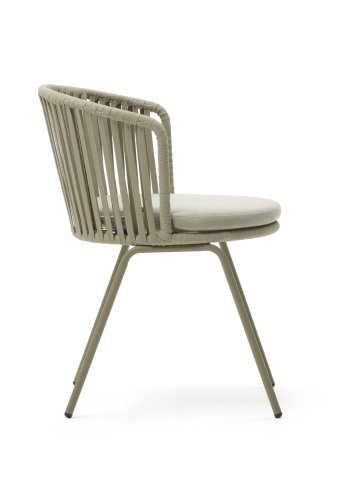 KAVE HOME Saconca hagestol, med pute - beige tau og stl