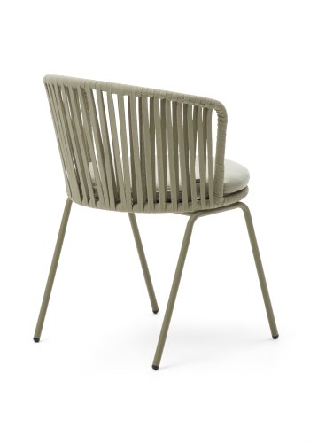 KAVE HOME Saconca hagestol, med pute - beige tau og stl