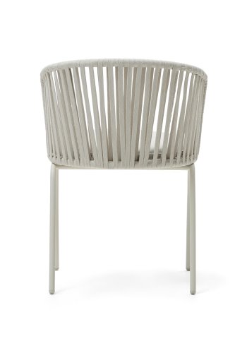 KAVE HOME Saconca hagestol, med pute - grtt tau og stl