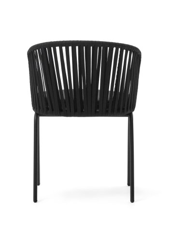 KAVE HOME Saconca hagestol, med pute - svart tau og stl