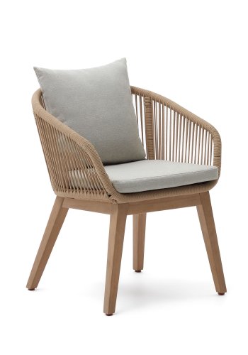 KAVE HOME Portalo hagestol, med armlener - beogetau og akasietre