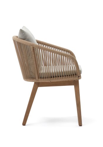 KAVE HOME Portalo hagestol, med armlener - beogetau og akasietre