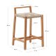 KAVE HOME Giverola krakk i heltre teak, 80 cm