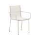 KAVE HOME Galdana hagestol, med armlener - stables - hvit aluminium
