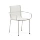 KAVE HOME Galdana hagestol, med armlener - stables - hvit aluminium