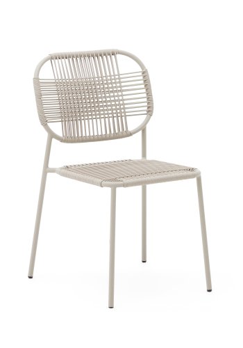 KAVE HOME Talaier hagestol, stablebar - beige tau og beige stl