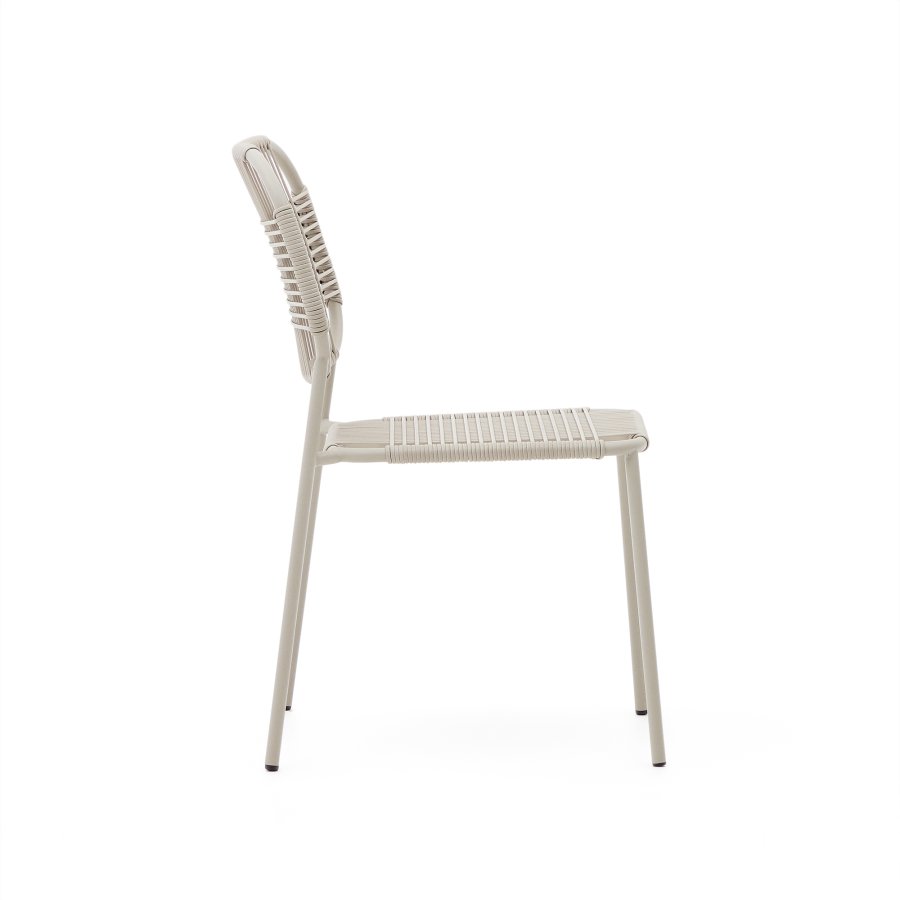 KAVE HOME Talaier hagestol, stablebar - beige tau og beige stl