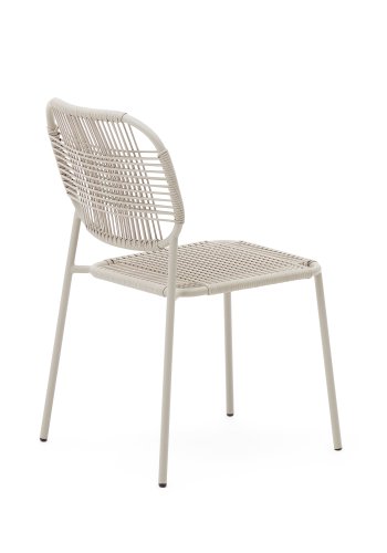 KAVE HOME Talaier hagestol, stablebar - beige tau og beige stl