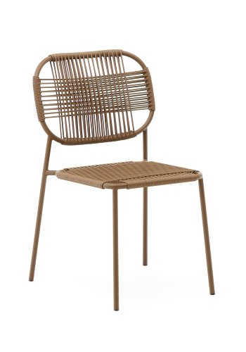 KAVE HOME Talaier hagestol, stablebar - brunt tau og brunt stl