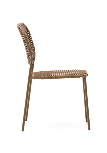 KAVE HOME Talaier hagestol, stablebar - brunt tau og brunt stl