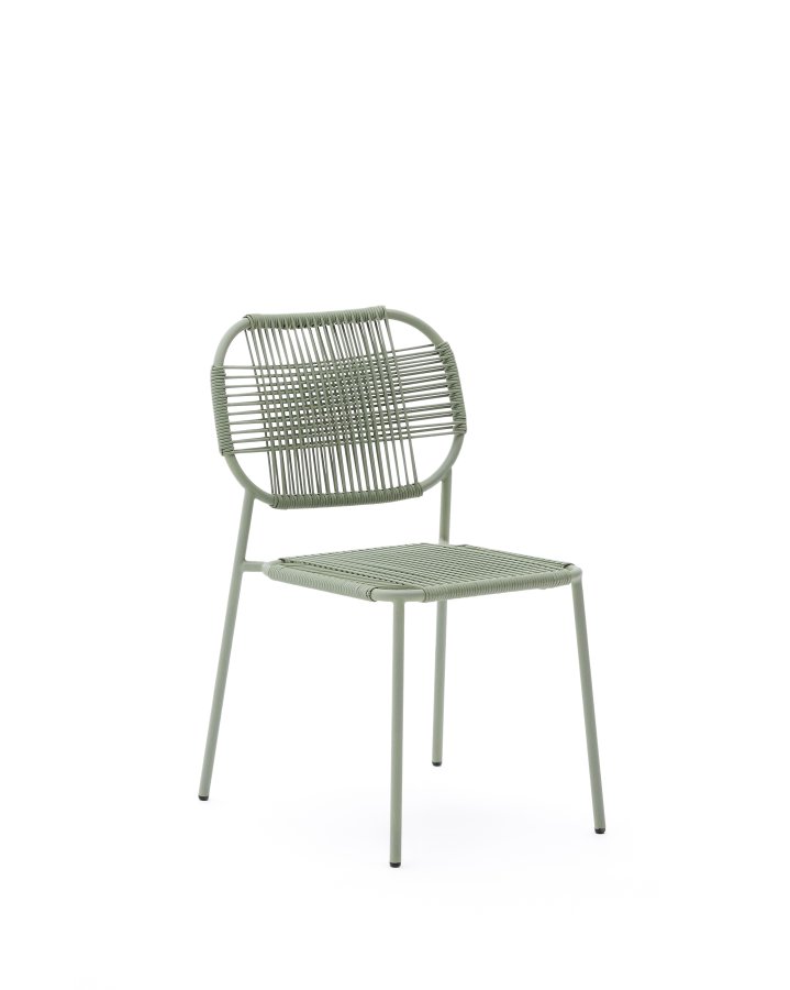 KAVE HOME Talaier stabelbar utestol laget av syntetisk tau og galvanisert turkis stl