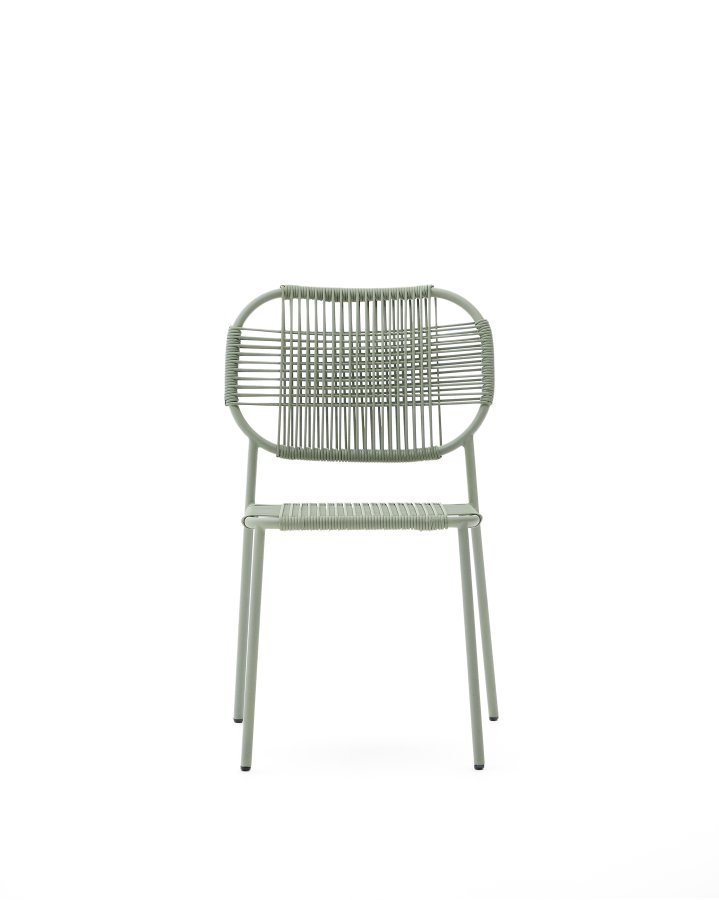 KAVE HOME Talaier stabelbar utestol laget av syntetisk tau og galvanisert turkis stl