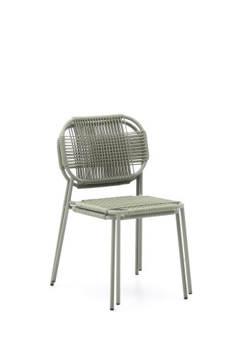 KAVE HOME Talaier stabelbar utestol laget av syntetisk tau og galvanisert turkis stl