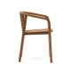 KAVE HOME Turqueta hagestol, med armlener, stablebar - naturlig teak