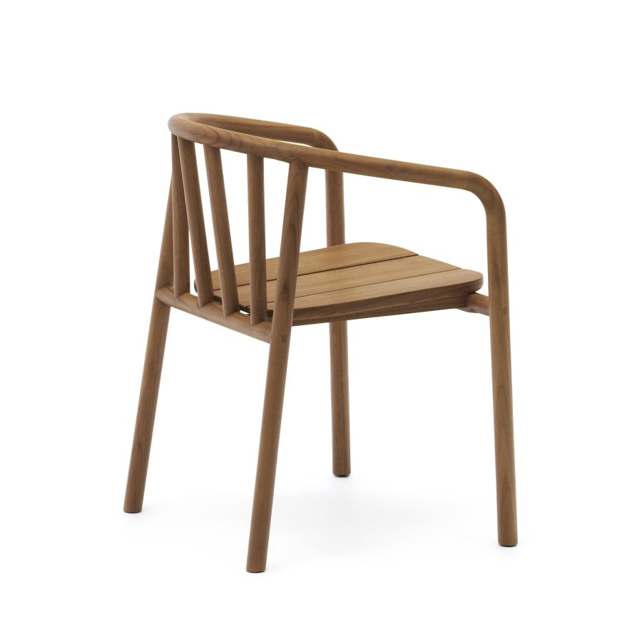 KAVE HOME Turqueta hagestol, med armlener, stablebar - naturlig teak