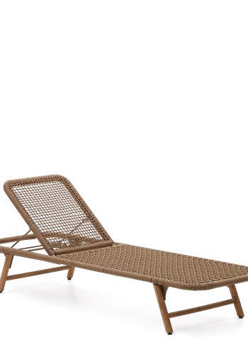 KAVE HOME Dandara fluktstol - beige streng, akasietre og stlkonstruksjon (195x63)