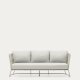 KAVE HOME Saconca utendrs 3-seters sofa i tau og grtt galvanisert stl 189 cm