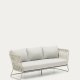 KAVE HOME Saconca utendrs 3-seters sofa i tau og grtt galvanisert stl 189 cm