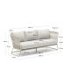 KAVE HOME Saconca utendrs 3-seters sofa i tau og grtt galvanisert stl 189 cm
