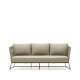 KAVE HOME Saconca 3-manns utendrs sofa - grnt tau og stl