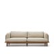 KAVE HOME Turqueta 3-sits soffa av massiv teak 230 cm FSC 100%.